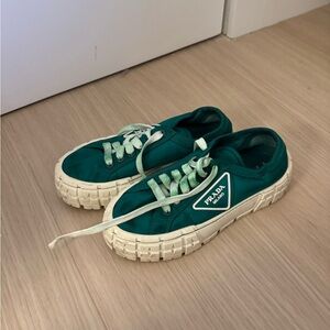 Prada Green Nylon Sneakers